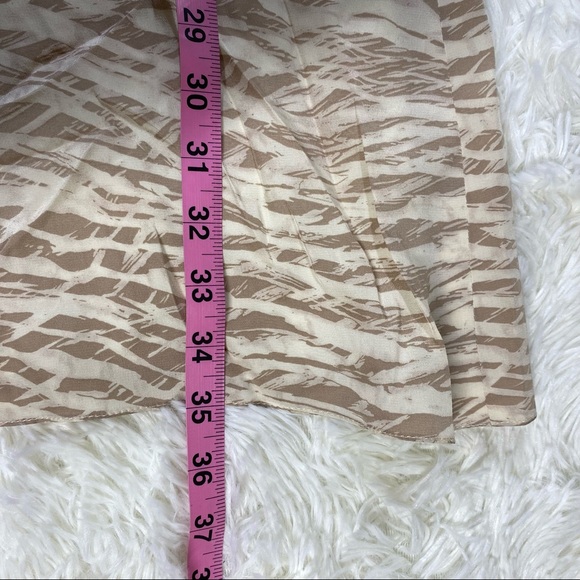 Ellen Tracy Fit and Flare Abstract Print Brown Tan Midi Skirt Size Medium 6 - Picture 8 of 8